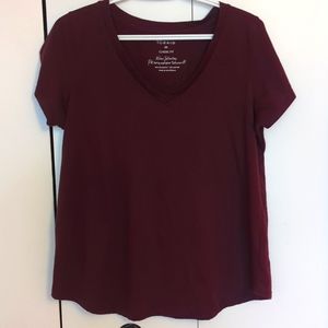 Torrid merlot Girlfriend Jersey V-Neck Tee